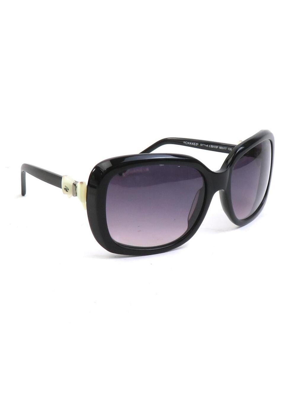 Auth Chanel Cc Logo Ribbon Sunglasses #293536C18B